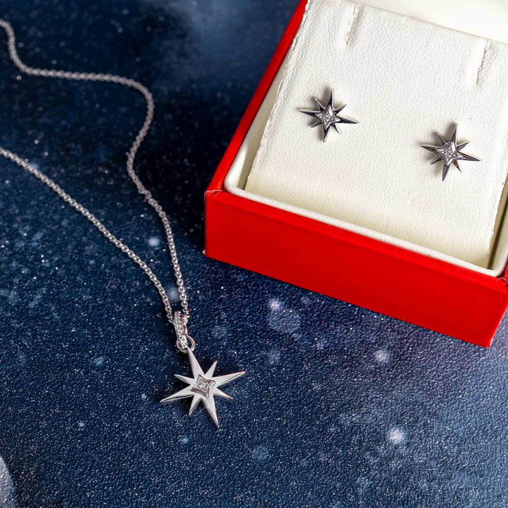 Kit Heath | Celeste North Star Pavé Necklace