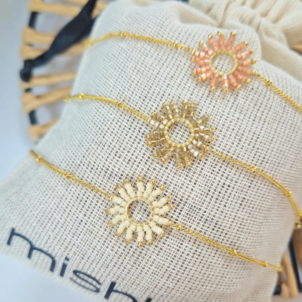 Mishky | Adjustable Bracelet With Beaded Sun Shape