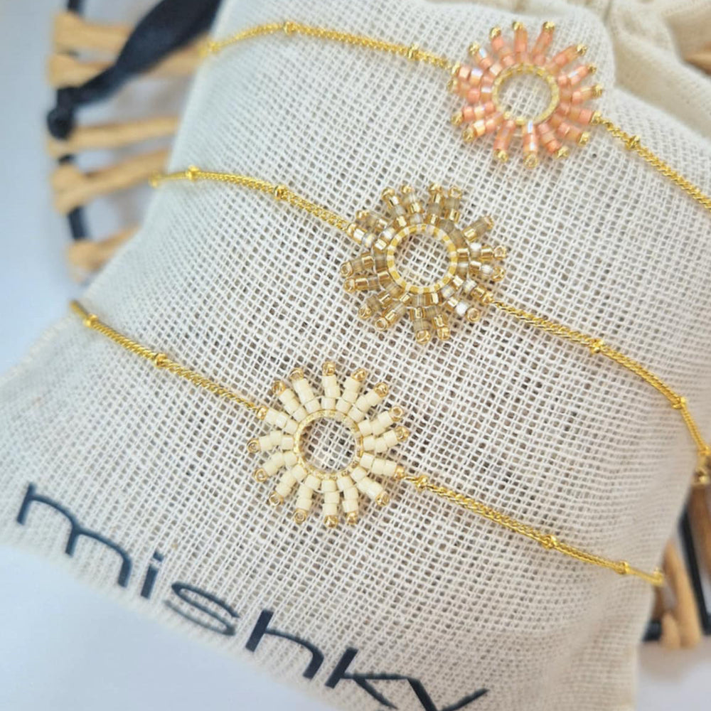 Mishky | Adjustable Bracelet With Beaded Sun Shape