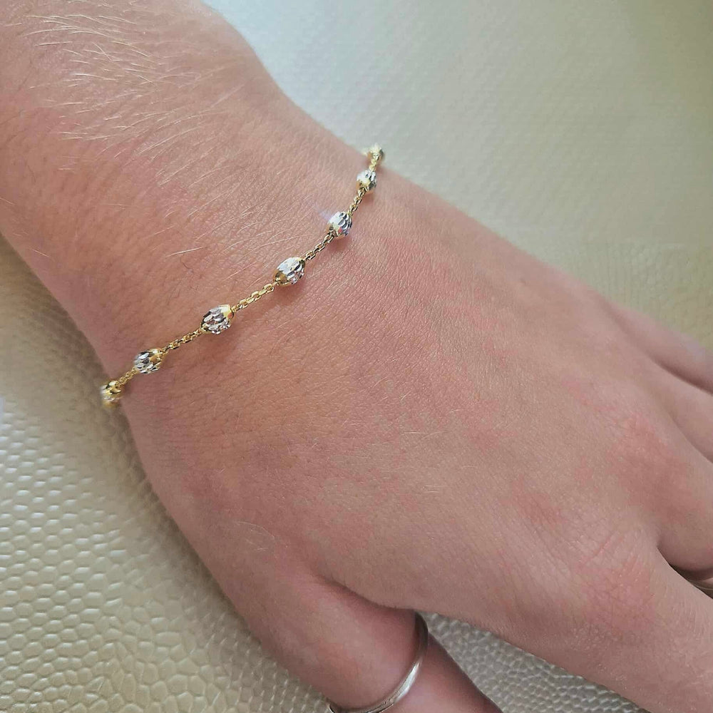 Real Effect | Italian Bead Yellow Colour Sterling Silver Bracelet