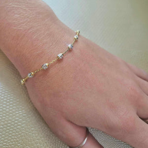 Real Effect | Italian Bead Yellow Colour Sterling Silver Bracelet