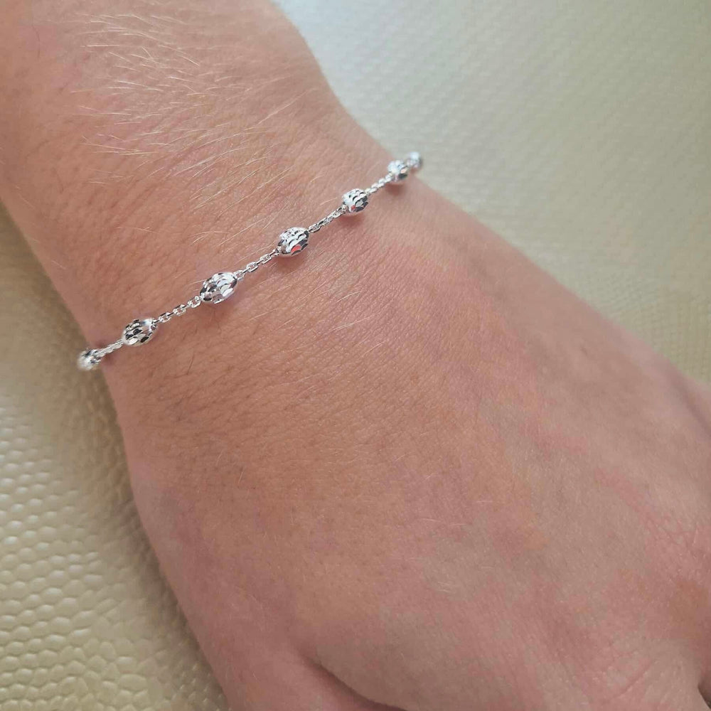 Real Effect | Sterling Silver Italian Bead Bracelet