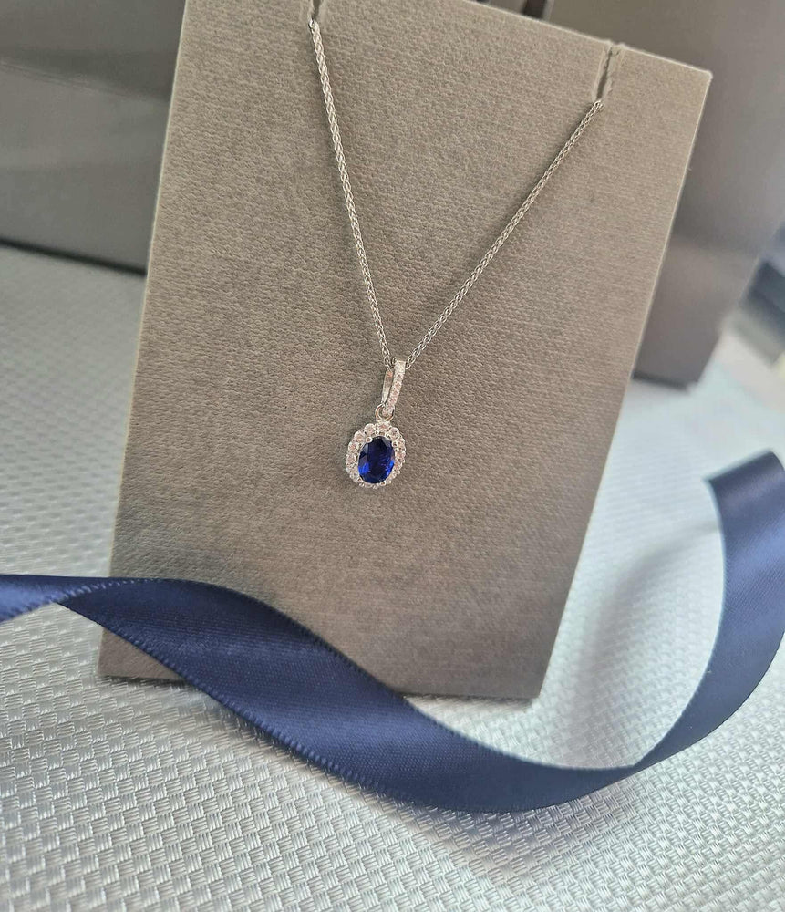 Real Effect | Sterling Silver Sapphire Blue Pendant