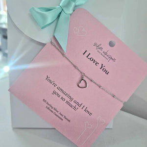 Hot Diamonds | Silver Whisper I Love You Bracelet