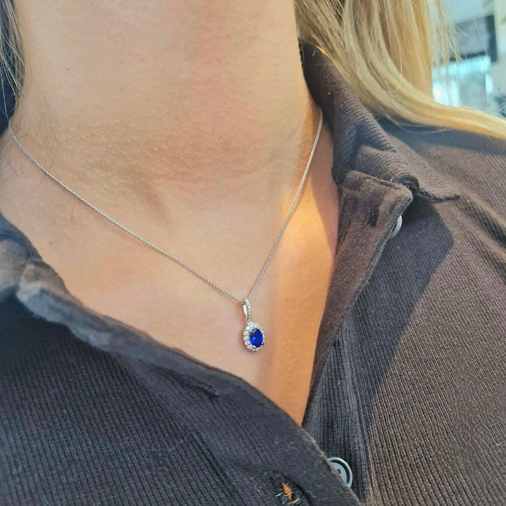 Real Effect | Sterling Silver Sapphire Blue Pendant