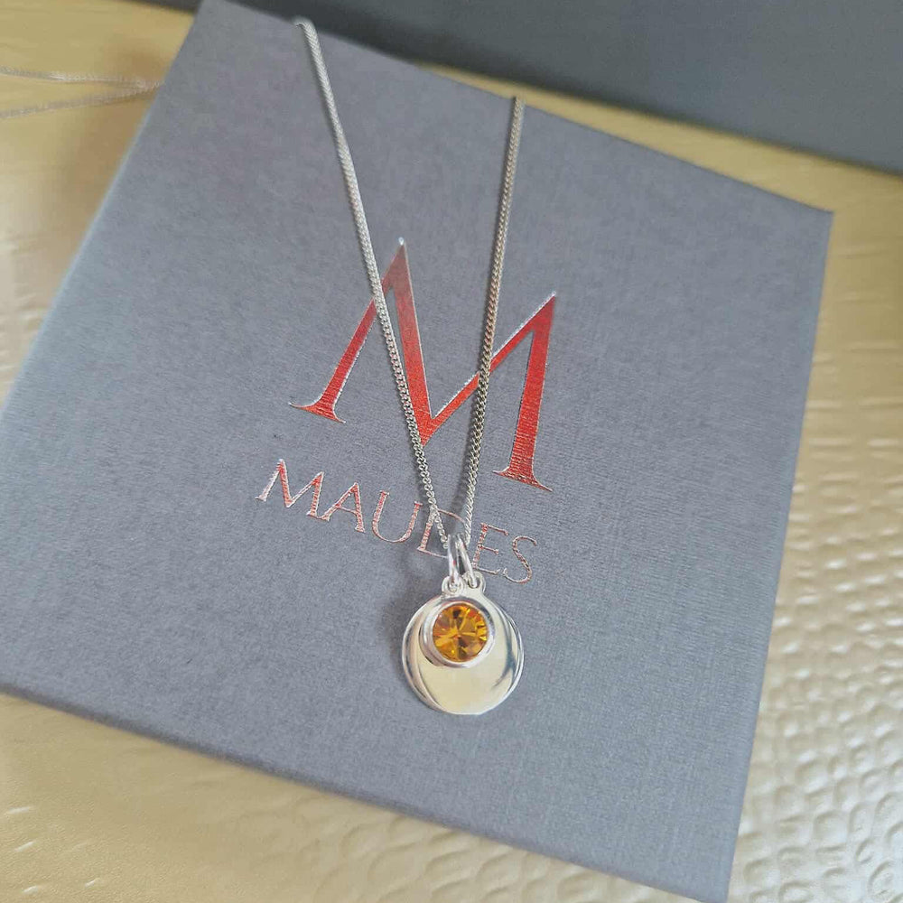 November BirthStone Pendant with Disc