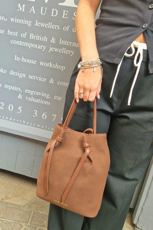 Katie Loxton | Celina Faux Suede Bucket Bag | Dark Chocolate