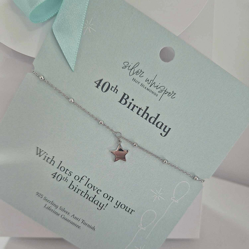 Hot Diamonds | Silver Whisper 40th Birthday Bracelet
