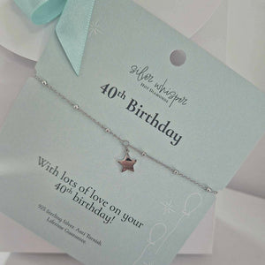 Hot Diamonds | Silver Whisper 40th Birthday Bracelet