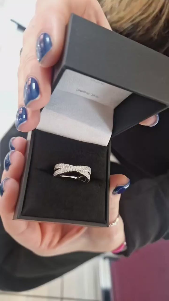 
            
                Load and play video in Gallery viewer, Real Effect | Crossover CZ Ring
            
        