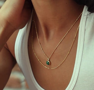 
            
                Load and play video in Gallery viewer, Daisy London | Malachite Healing Stone Necklace
            
        