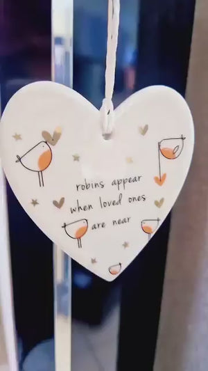 
            
                Load and play video in Gallery viewer, Belly Button Designs | Robins Appear When Loved Ones Are Near Hanging Decoration
            
        