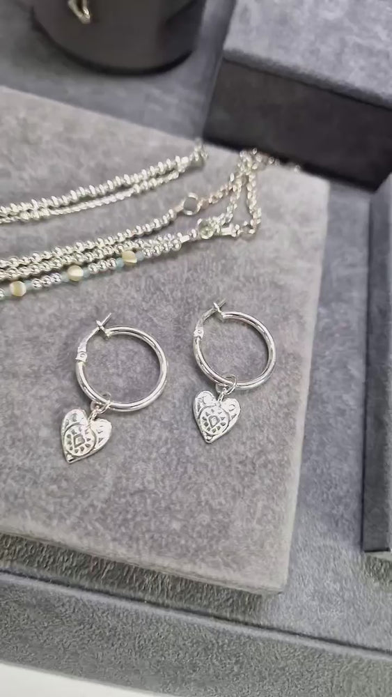 
            
                Load and play video in Gallery viewer, ChloBo | Decorated Heart Hoops
            
        