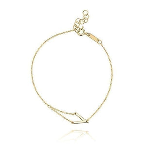 9ct Yellow Gold V Design Bracelet - Maudes The Jewellers