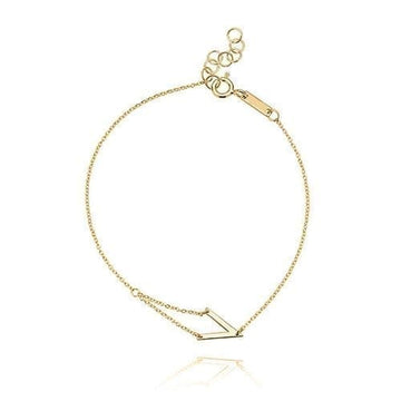 9ct Yellow Gold V Design Bracelet