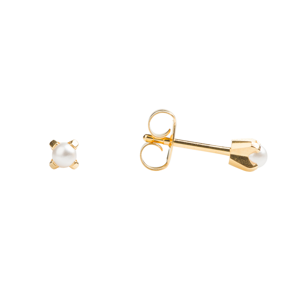 Studex Tiny Tips 3mm White Pearl Stud Earrings