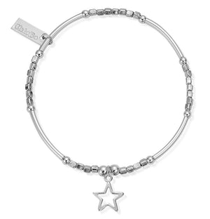 ChloBo Mini Noodle Cube Open Star Bracelet Silver - Maudes The Jewellers