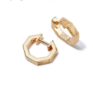 Daisy London | Estée Lalonde Octagonal Huggie Hoops