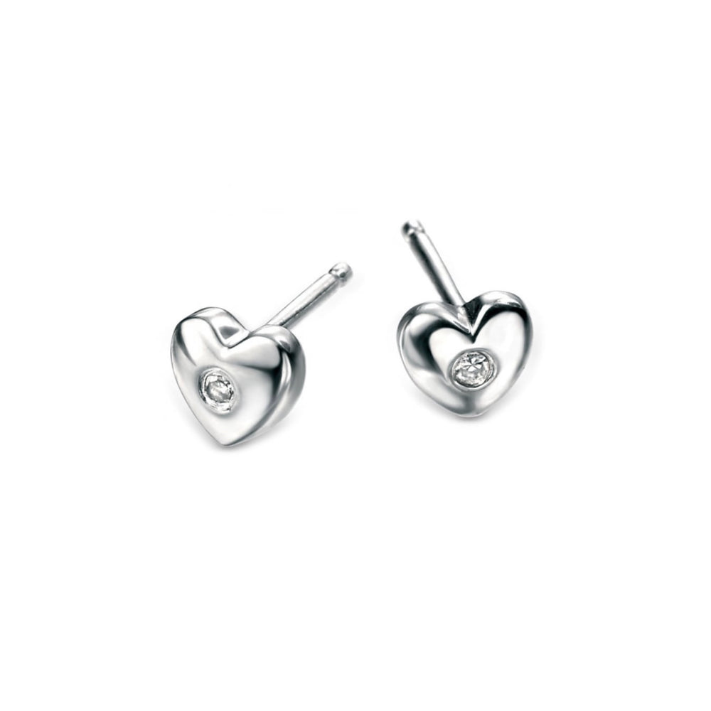 
            
                Load image into Gallery viewer, D For Diamond Heart Stud Earrings
            
        