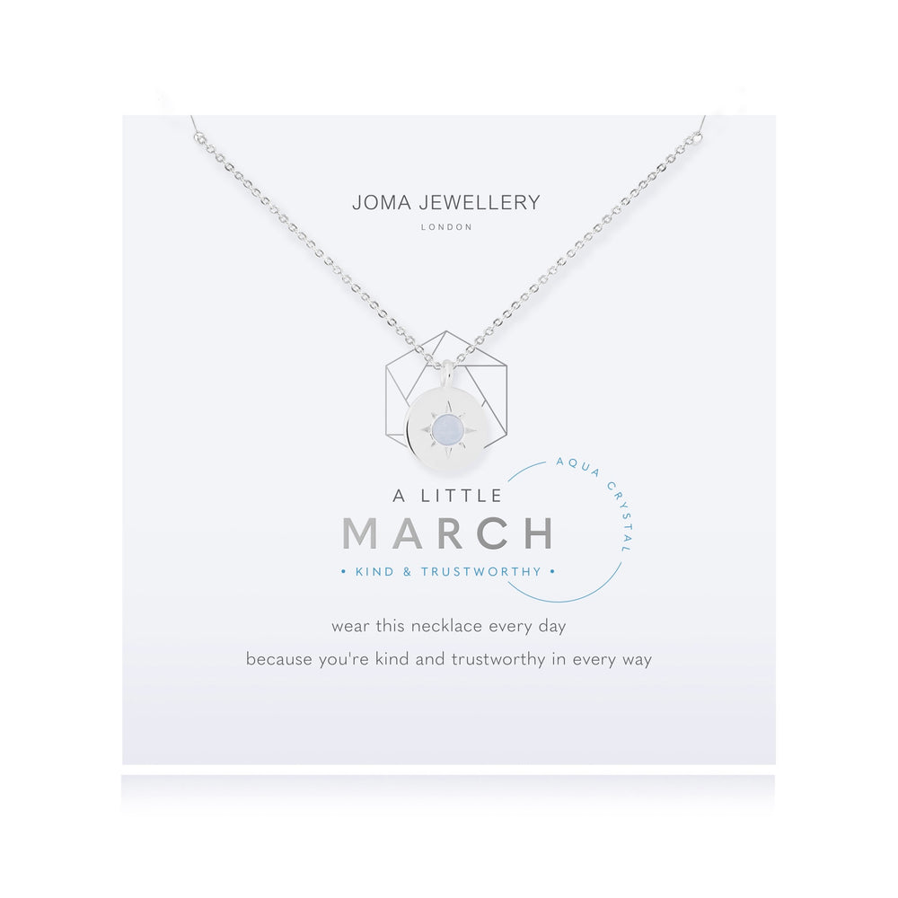 Joma Jewellery | March Birthstone Necklace