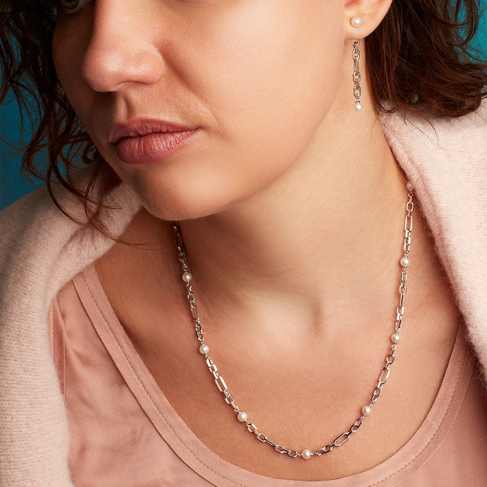 Kit Heath | Revival Figaro Pearl Chain Link Multi Wear Station Necklace