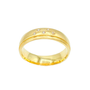 9ct Yellow Gold and Diamond Wedding Ring 5mm