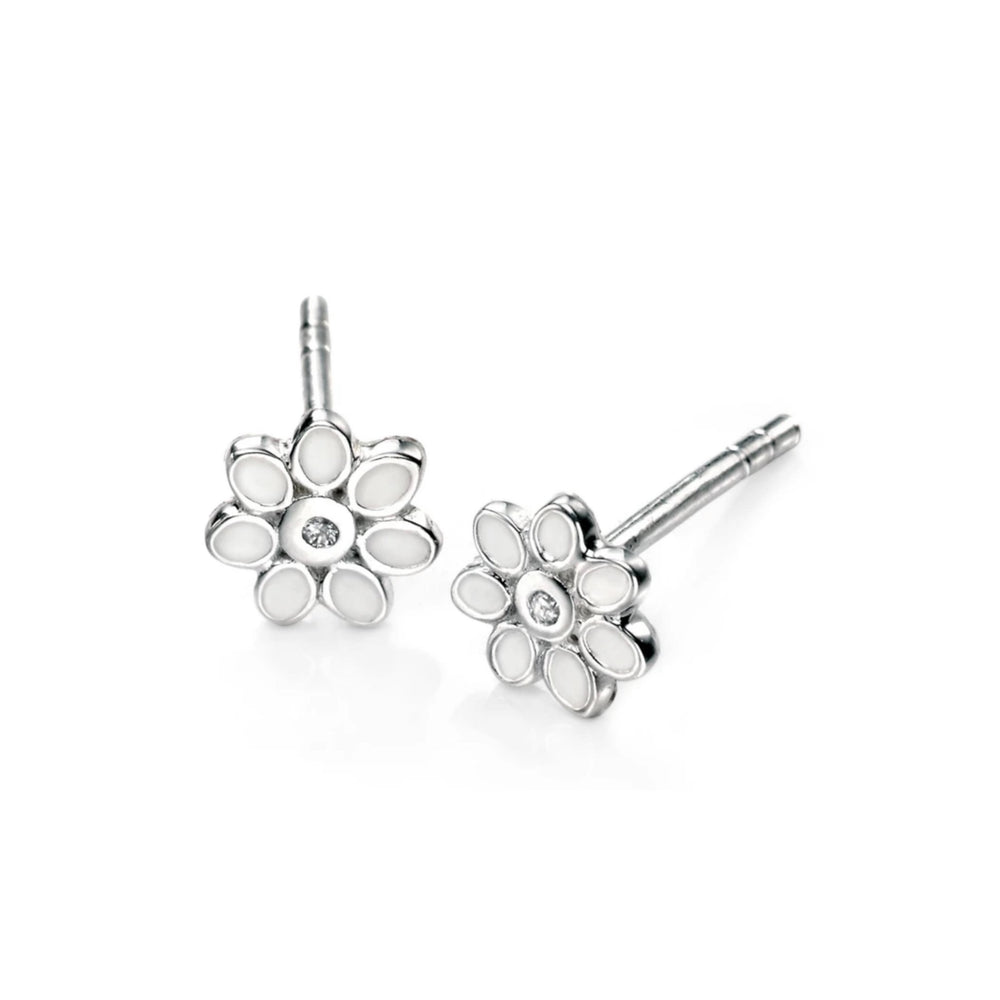 D for Diamond Children’s Sterling Silver Daisy Stud Earrings - Maudes The Jewellers
