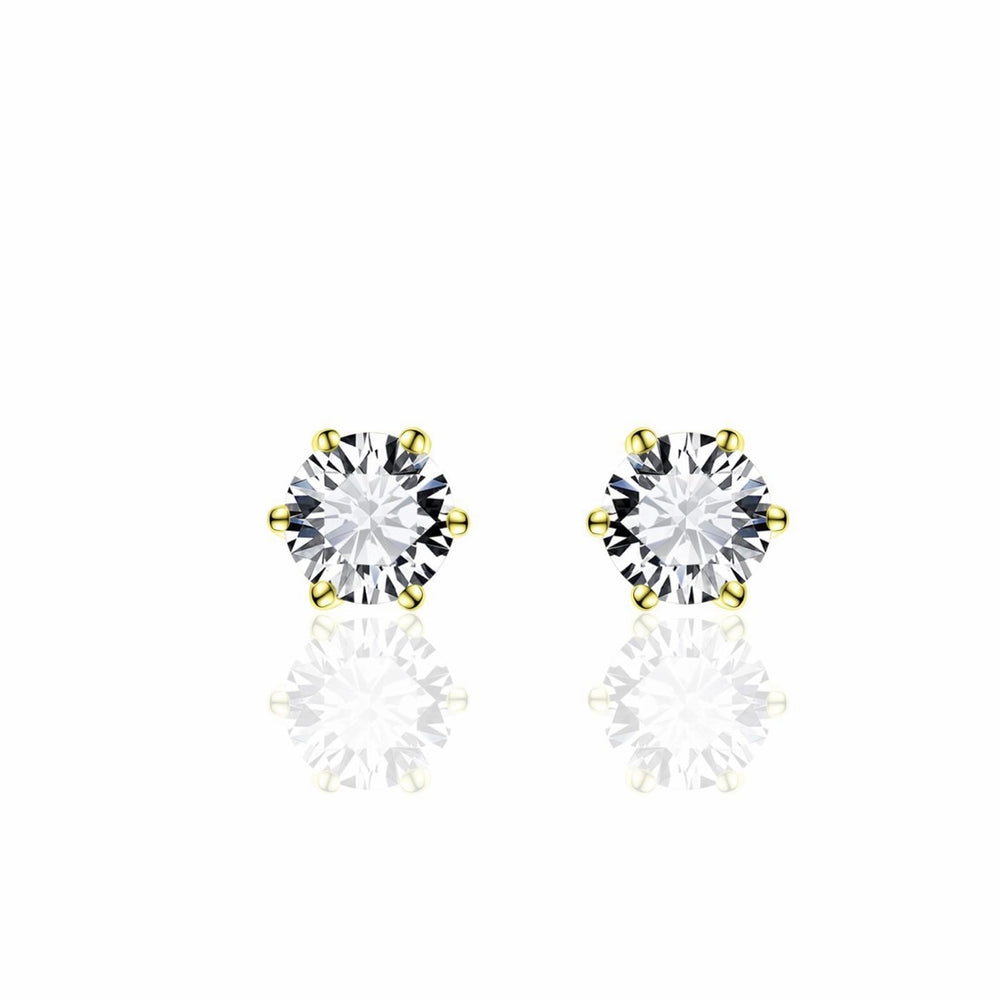 Gisser | Yellow Gold Plated Stud Earrings