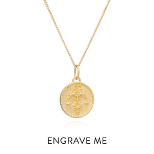 Rachel Jackson | Zodiac Art Coin Necklace | Gold