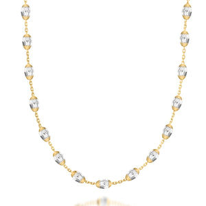 
            
                Load image into Gallery viewer, Real Effect | Yellow and Silver 30” Italian Bead Necklace
            
        