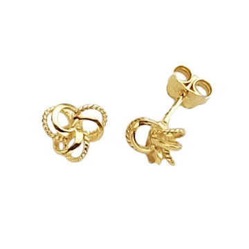 9ct Yellow Gold Knot Stud Earrings