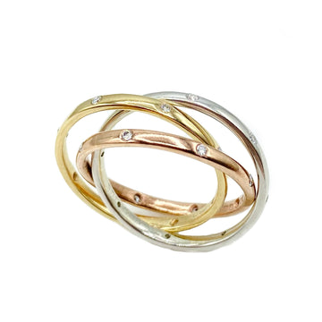 9ct Three Colour Russian Wedding Ring