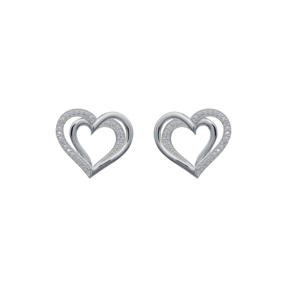Unique & Co | Sterling Silver Heart Stud Earrings