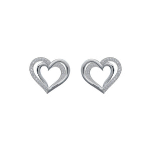 Unique & Co | Sterling Silver Heart Stud Earrings