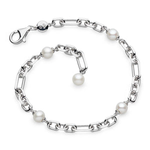 Kit Heath | Revival Figaro Pearl Chain Link Bracelet