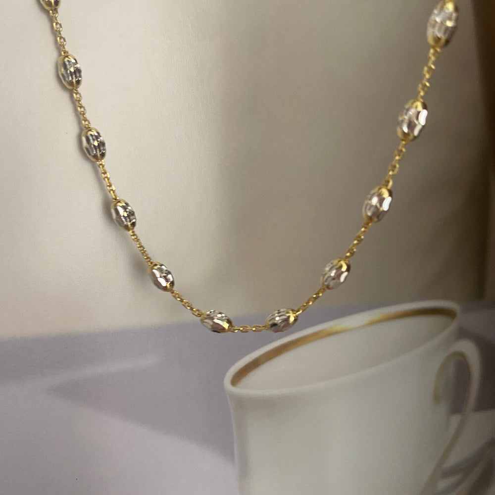 Real Effect | Yellow and Silver Necklace 18”