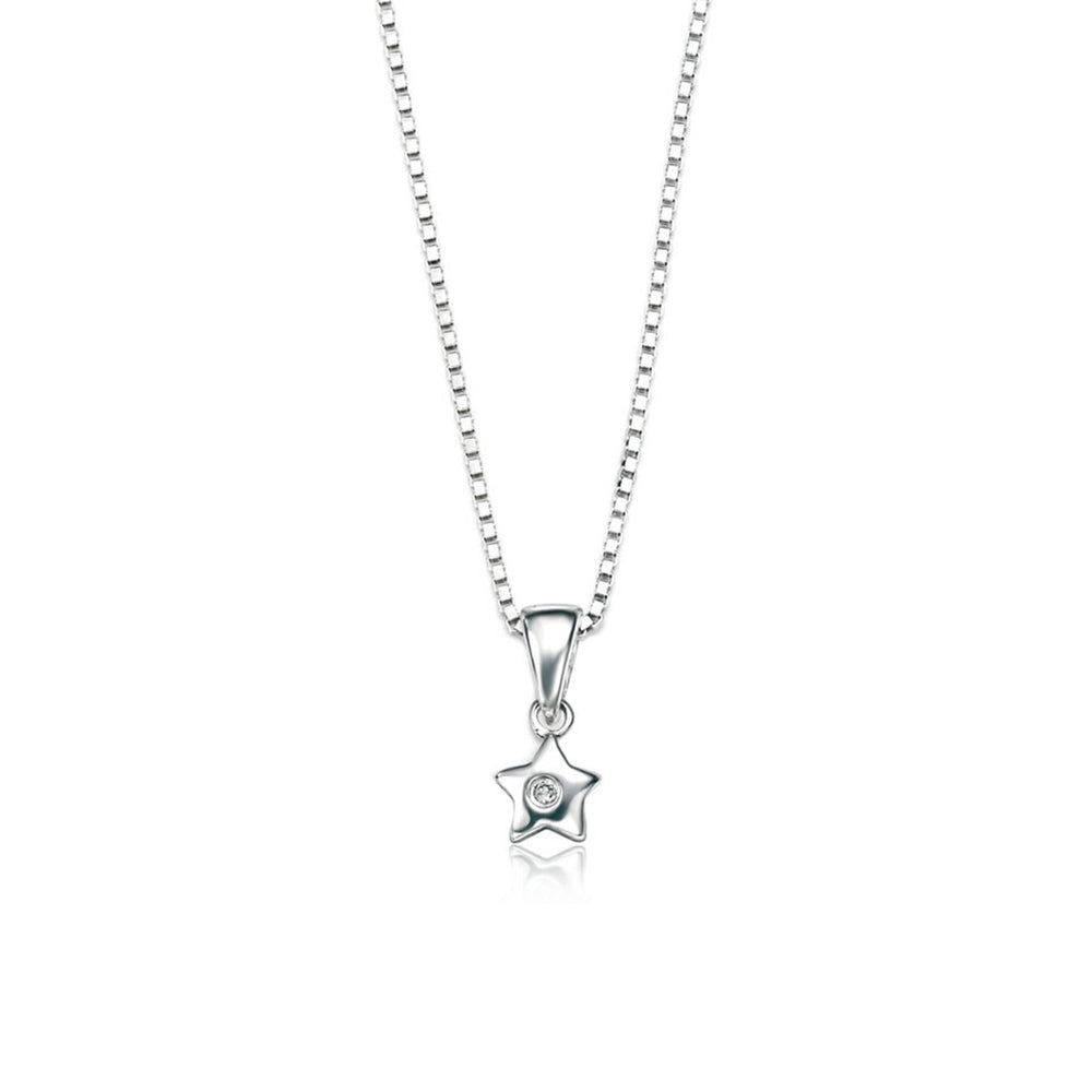 D for Diamond | Children’s Sterling Silver Star Necklace - Maudes The Jewellers
