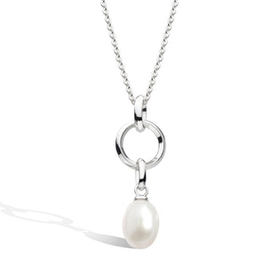 Kit Heath | Astoria Pearl Drop Silver Necklace