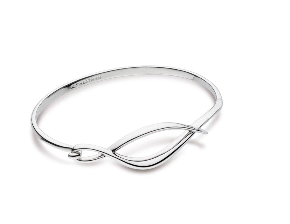 
            
                Load image into Gallery viewer, Kit Heath Sterling Silver Entwine Twine Twist Hinged Bangle - Maudes The Jewellers
            
        