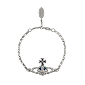Vivienne Westwood | Mayfair Bas Relief Bracelet | Bermuda Blue Crystal