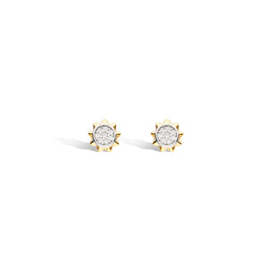 Kit Heath | Celeste Silver & Gold Sun Stud Earrings