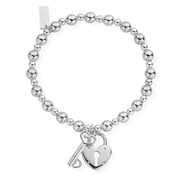 ChloBo | Mini Small Ball Lock & Key Charm Bracelet