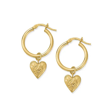 ChloBo | Decorated Heart Hoop Earrings