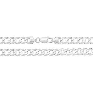 Sterling Silver Flat Curb Chain Bracelet