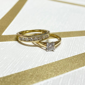 18ct Yellow Gold, Diamond Solitaire Engagement Ring