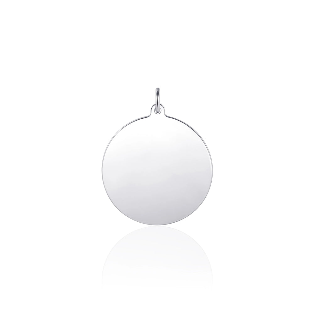 
            
                Load image into Gallery viewer, Gisser | Round Engravable Pendant 17mm (no chain)
            
        