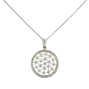 18ct White Gold and Diamond Dreamcatcher Necklace and Chain - Maudes The Jewellers