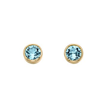 March Birthstone Stud Earrings
