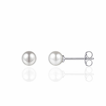 Gisser | Pearl Stud Earrings - 3mm, 4mm, 5mm, 6mm