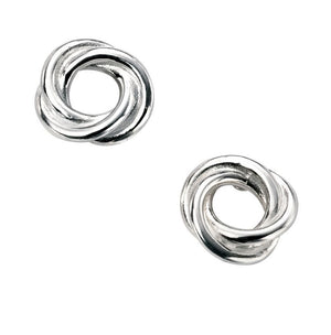 Sterling Silver Lovers Knot Stud Earrings - Maudes The Jewellers